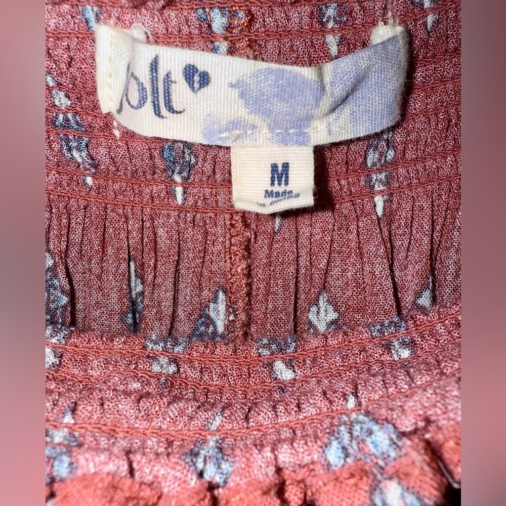 Jolt Boho Paisley Off Shoulder Blouse, Size Medium - Picture 3 of 4